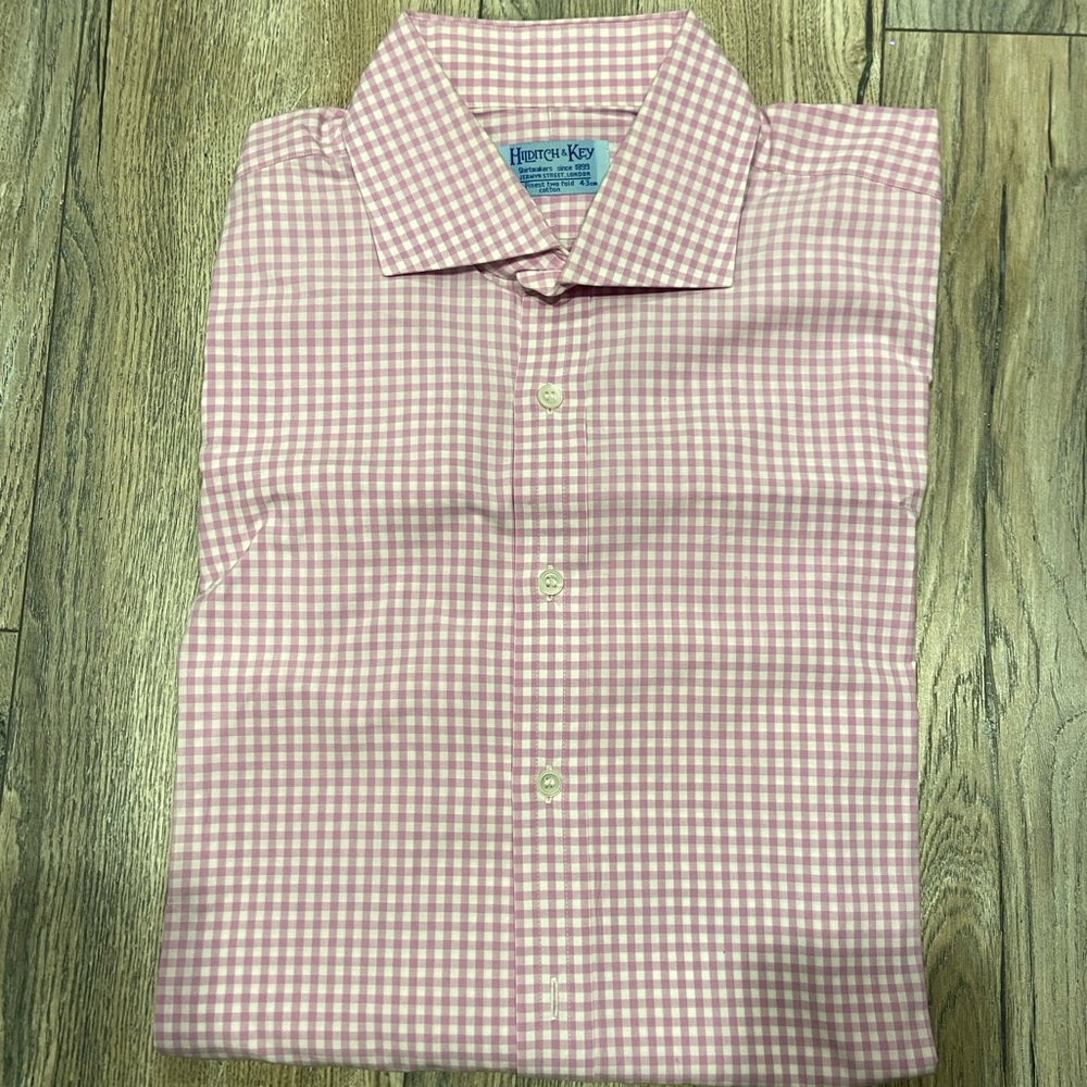 Hilditch & Key lavender button down cotton shirt